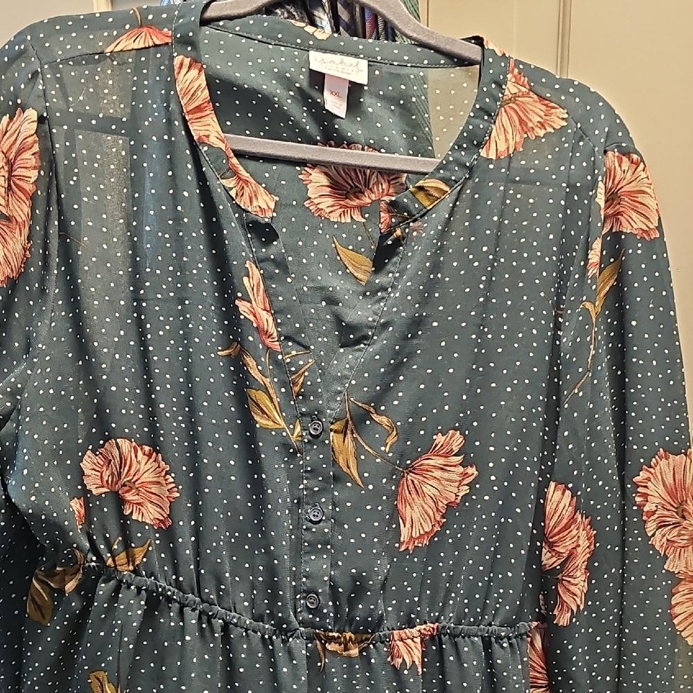 Ingrid & Isabel Dark Green Polka Dot Maternity Dress